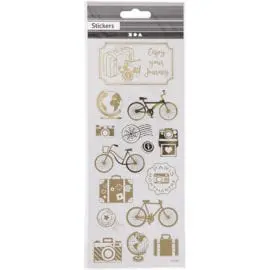 Stickers Jorden Runt Guldfolie