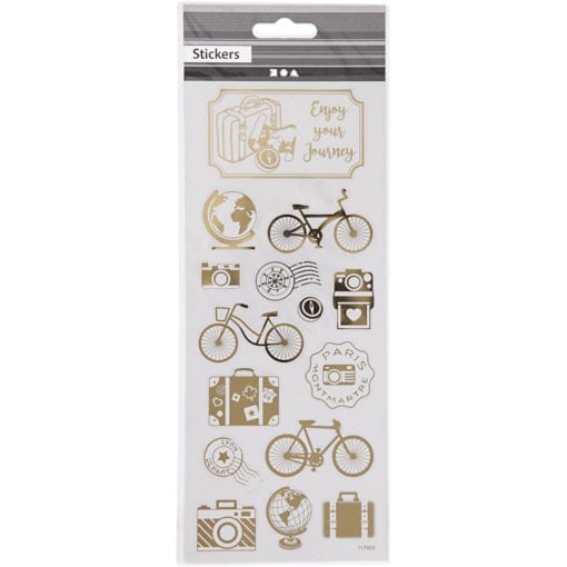 Stickers Jorden Runt Guldfolie