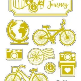 Stickers Jorden Runt Guldfolie