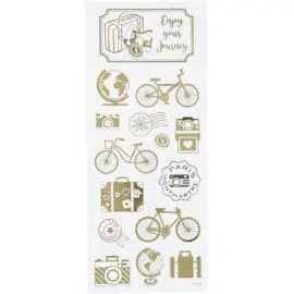 Stickers Jorden Runt Guldfolie