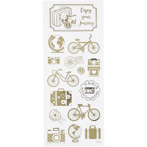 Stickers Jorden Runt Guldfolie
