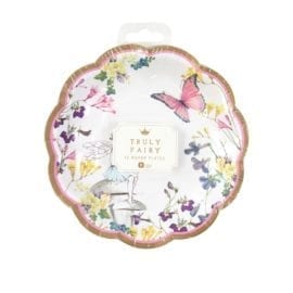 112143 Papperstallrikar Liten Älva Skulpterad Guldkant 18 cm - Truly Fairy