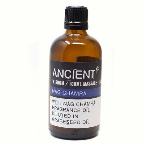 112150-13 Nag Champa Eteriska Kropps- Och Massageoljor För Aromaterapi 100 ml - Ancient Wisdom