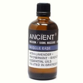 112150-4 Muscle Ease Eteriska Kropps- Och Massageoljor För Aromaterapi 100 ml - Ancient Wisdom