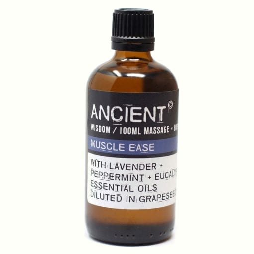 112150-4 Muscle Ease Eteriska Kropps- Och Massageoljor För Aromaterapi 100 ml - Ancient Wisdom