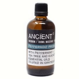112150-6 Peppermint Fresh Eteriska Kropps- Och Massageoljor För Aromaterapi 100 ml - Ancient Wisdom