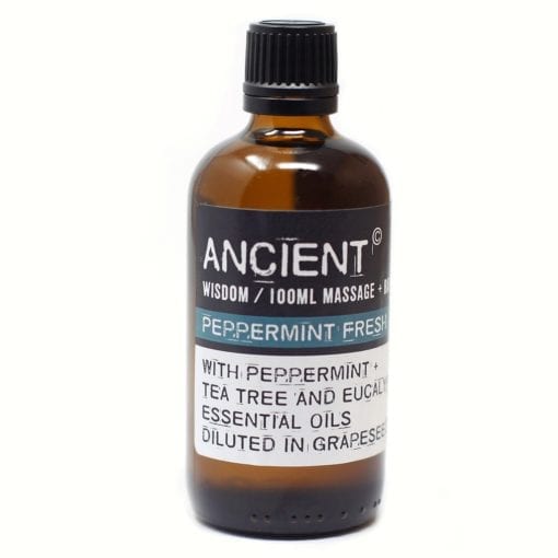 112150-6 Peppermint Fresh Eteriska Kropps- Och Massageoljor För Aromaterapi 100 ml - Ancient Wisdom
