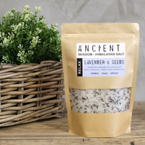 112156-1 Badsalt Relax Himalaya Med Eteriska Oljor För Aromaterapi 500 gram - Ancient Wisdom