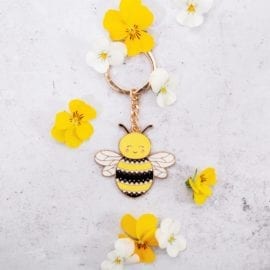 112180 Nyckelring Bee Happy