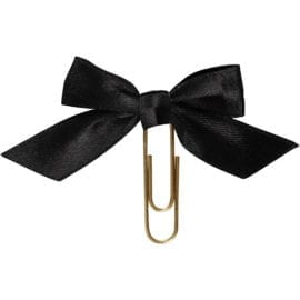 112225 Förgyllda Metallgem Rosett Svart 5-pack
