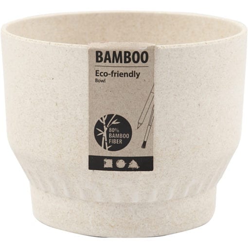 112230 Skål Bambufiber med Plissémönster 9 cm