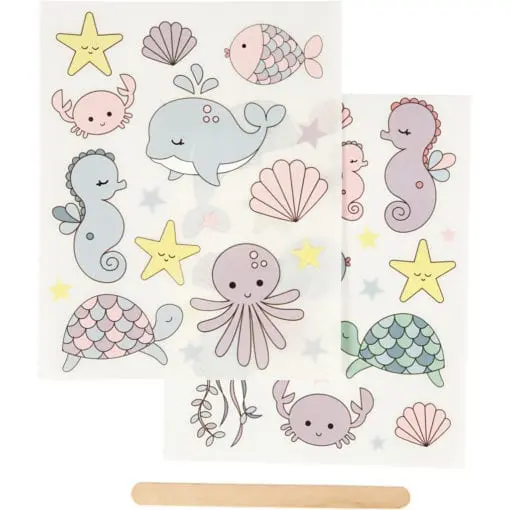 112296 Stickers Rub-on Havsdjur