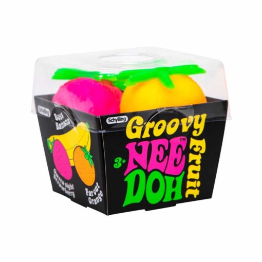 112334-12 Schylling Stressbollar Fruktkorg Nee-Doh Groovy Fruits