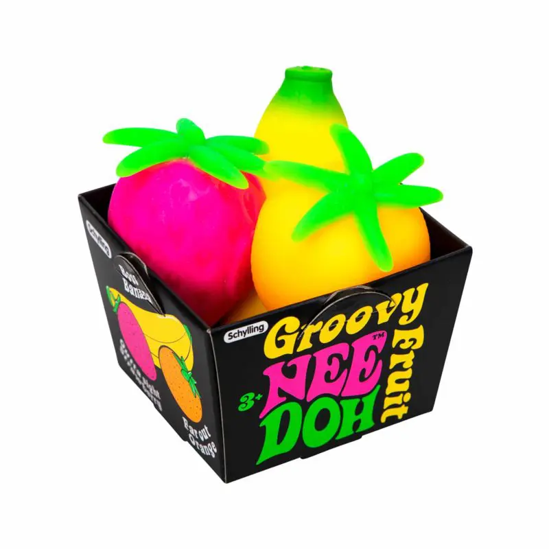 112334-6 Schylling Stressbollar Fruktkorg Nee-Doh Groovy Fruits