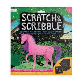 112412 OOLY Skrapmotiv Magical Unicorn Scratch & Scribble Scratch Art Kit