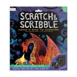 112413 OOLY Skrapmotiv Fantastic Dragon Scratch & Scribble Art Kit