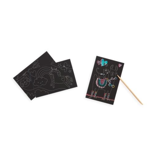 112414-2 OOLY Skrapmotiv Funtastic Friends Scratch & Scribble Mini Art Kit