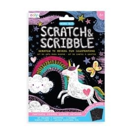 112414 OOLY Skrapmotiv Funtastic Friends Scratch & Scribble Mini Art Kit