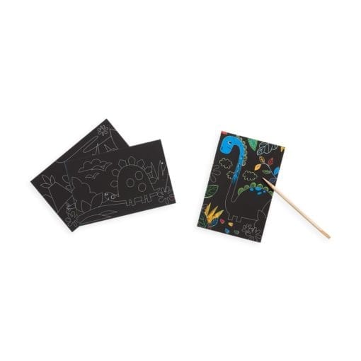 112415-1 OOLY Skrapmotiv Dinosaur Days Scratch & Scribble Mini Art Kit