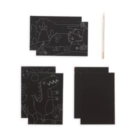 112415-2 OOLY Skrapmotiv Dinosaur Days Scratch & Scribble Mini Art Kit