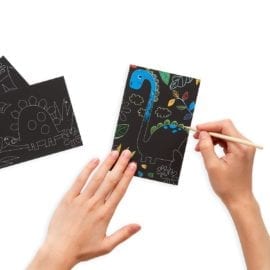 112415 OOLY Skrapmotiv Dinosaur Days Scratch & Scribble Mini Art Kit