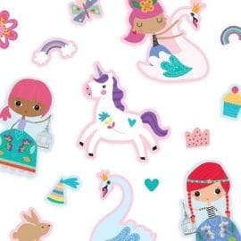 112418-4 OOLY Återanvändbara Klistermärken Reusable Sticker Scenes - Princess Garden
