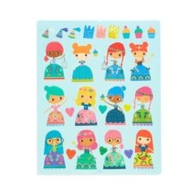 112418-5 OOLY Återanvändbara Klistermärken Reusable Sticker Scenes - Princess Garden