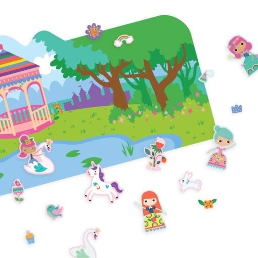 112418-7 OOLY Återanvändbara Klistermärken Reusable Sticker Scenes - Princess Garden