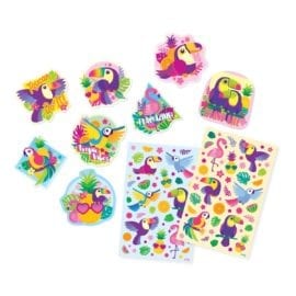 112427-1 OOLY Luktisar Tropical Birds Pineapple Scented Stickers