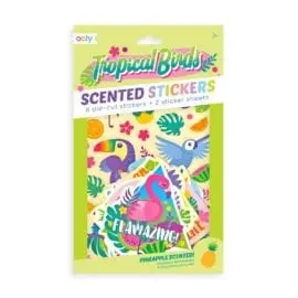 112427 OOLY Luktisar Tropical Birds Pineapple Scented Stickers