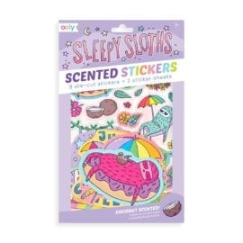 112428 OOLY Luktisar Sleepy Sloths Coconut Scented Stickers