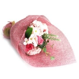 112436-1 Tvålblommor Rosa Bukett Stående