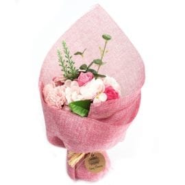 112436 Tvålblommor Rosa Bukett Stående