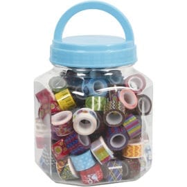 112521-1 Mönstrad Tejp Mixade Färger 90-pack