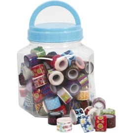 112521- Mönstrad Tejp Mixade Färger 90-pack