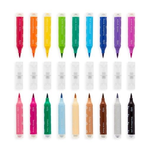 112580-3 OOLY Lukt & Stämpelpennor Stampables Scented Double-ended Stamp Markers - Set om 18