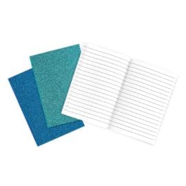 112581-4 OOLY Anteckningsbok Glamtastic Glitter Blue - Set om 3