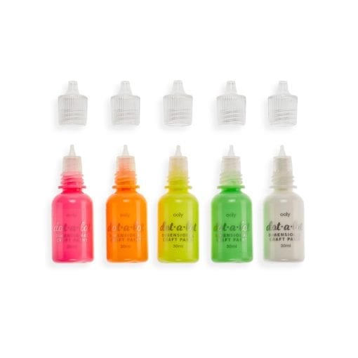 112582-1 OOLY Dot-A-Lot Craft Paint Neon - Set om 5