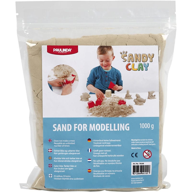 112596 Sandy Clay® Modellerbar Sand Natur 1 kg