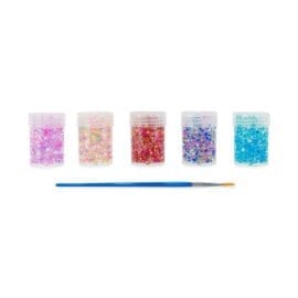 112614-3 OOLY Glitterlim Mini Dots Pixie Paste Brush-On Glitter Glue - Set om 5