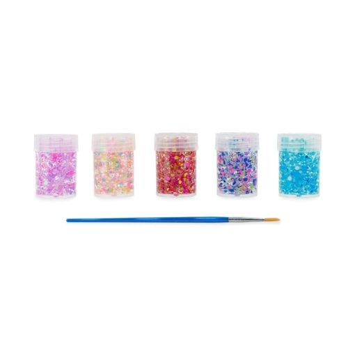 112614-3 OOLY Glitterlim Mini Dots Pixie Paste Brush-On Glitter Glue - Set om 5