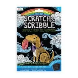 112622 OOLY Skrapmotiv Playful Pups Mini Scratch And Scribble