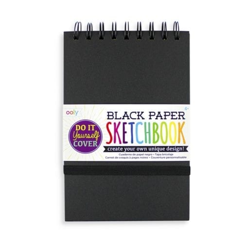 112623-1 Liten OOLY Skissblock Svart Papper DIY Cover Sketchbook