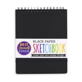 112623-2 Stor OOLY Skissblock Svart Papper DIY Cover Sketchbook