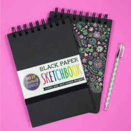 112623 OOLY Skissblock Svart Papper DIY Cover Sketchbook