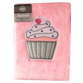 112631 Anteckningsbok Plysch A5 Cupcake