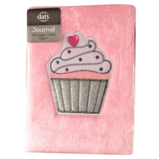 112631 Anteckningsbok Plysch A5 Cupcake
