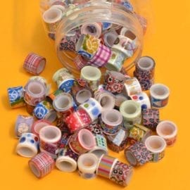 112521-5 Mönstrad Tejp Mixade Färger 90-pack