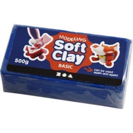 Soft Clay Klassisk Modellera 13x6x4 cm 500 g Blå