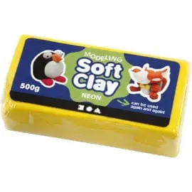Soft Clay Klassisk Modellera 13x6x4 cm 500 g Gul